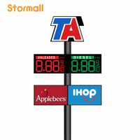 Columna de Señalización LED Rectangular Independiente para el Distrito Comercial Central, Materiales Personalizables, Retroiluminada, con Mensajes de Orientación