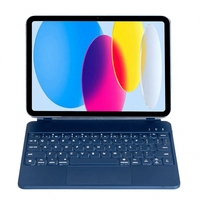 Clavier Magique Promotionnel OEM pour iPad, Nouvelle Interface USB, Mécanisme Ciseaux Optique, Disposition US, Sans Fil BT 5.2, Pavé Tactile RGB