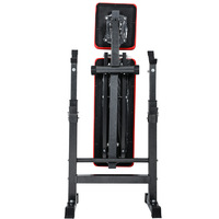 Máquina de press de banca plegable todo en uno con almacenamiento de pesas, equipo de gimnasio ajustable para el hogar