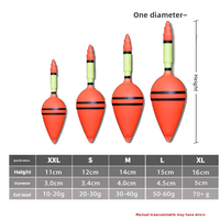 Flotteur de pêche en mousse orange fluorescente à grande flottabilité pour lancer longue distance, idéal pour la pêche à la carpe et en mer - Vente en gros