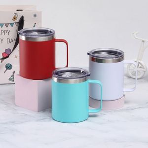 Wholesale 12oz 14oz 20oz Insulated Coffee Mug Stainless Steel Double Wall Thermos Travel Car Beer Mug Vacuum Tumbler with Handle - Product Image 3