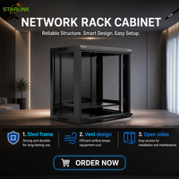 Support mural Starlink IT Telecom, type rack réseau, armoire serveur 15U