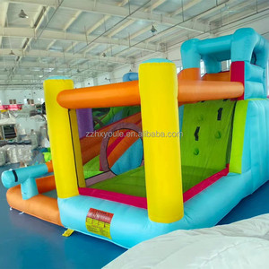 Nhà nảy bơm hơi lớn thú vị và giá rẻ với đường trượt nước đôi, kết hợp leo núi, lâu đài nhảy không khí mềm - Product Image 3
