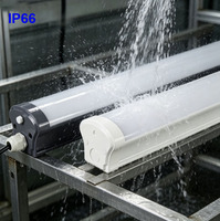 Lámpara LED Tri-Proof de Plástico de 20W/40W/50W IP66 de 120CM, Impermeable, para Almacenes, Estacionamientos, etc.