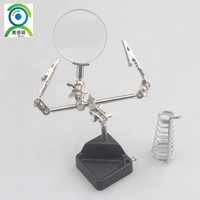 Obest MG16130 Handheld Adjustable Metal Glass Lens Magnifier with Chrome Iron Support 62mm Diameter
