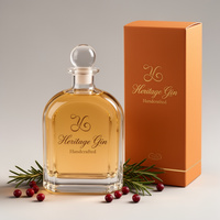 Bouteille de luxe en verre super-flint de 700 ml avec base lourde, carafe vide pour spiritueux, whisky, vodka, brandy, gin – Vente en gros personnalisée directement de l'usine