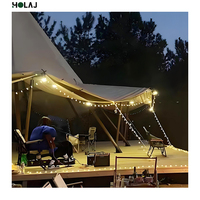 Carpa Familiar para Fiestas, Resistente a la Intemperie, para las 4 Estaciones, Lona Oxford, PVC, Aluminio Modular, Protección Contra Viento y Lluvia, Impermeabilización de 3000 mm, Grande