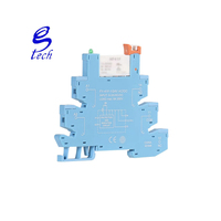 Módulo de Relé Delgado HF-41F, Relé de Potencia Integrado para Montaje en PCB, PLC, 6.2mm de Grosor, Riel DIN, 6 A, Contacto Nominal, Zócalo de Relé Delgado