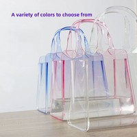Sac à main haut de gamme transparent, nouveau style, sac d'emballage pour fleurs, sac à main en plastique pour bouquet de fleurs