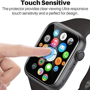 Protecteur d'écran en verre flexible à couverture complète 3D de qualité supérieure pour <span class=keywords><strong>Apple</strong></span> <span class=keywords><strong>Watch</strong></span> Series 7 41mm 45mm - Product Image 2