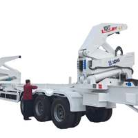Prix d'usine Semi-remorque porte-conteneurs 3 essieux 20FT 40FT avec grue latérale 37 tonnes à vendre