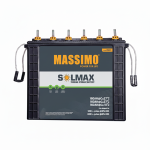 Best Selling Premium Quality 160AH Tubular Storage <b>Battery</b> 12V MASSIMO Lead Acid <b>Inverter</b> <b>Battery</b> Low Priced for Sale - Product Image 1