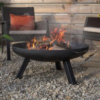 Brasero décoratif en acier à pieds carrés, petit modèle, pour bois de chauffage