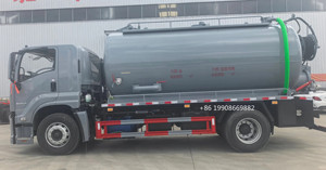 Camion d'aspiration d'eaux d'égout du conducteur 20000L d'ISUZU 4x2 avec la pompe à vide pour aspirer le camion d'aspiration de bateau-citerne d'égout de vide d'eaux usées - Product Image 4