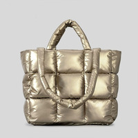 Sac fourre-tout matelassé en nylon pour femme, style nuage, grande capacité, effet duvet, pour usage quotidien