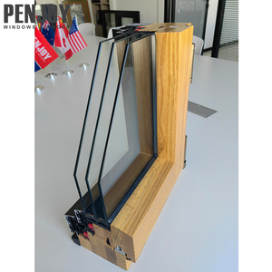 Penjoy hiện đại Ba kính cường lực cửa sổ nhà thụ động đôi kính xoay phong cách khung gỗ thép không gỉ ngang - Product Image 2