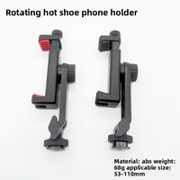 Support universel pour téléphone à griffe porte-accessoire avec griffe porte-accessoire froid et trou de vis 1/4, réglable à 360° pour trépied, perche à selfie, appareil photo, vlog et diffusion en direct