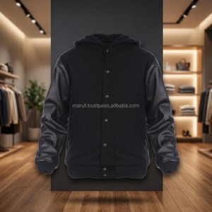 เสื้อแจ็คเก็ตฮอกกี้แบบกำหนดเอง MSWVJ19 ผลิตจากขนสัตว์ 100% ระบายอากาศได้ดี เป็นมิตรกับสิ่งแวดล้อม เหมาะสำหรับฤดูหนาว อุปกรณ์กีฬา - Product Image 2