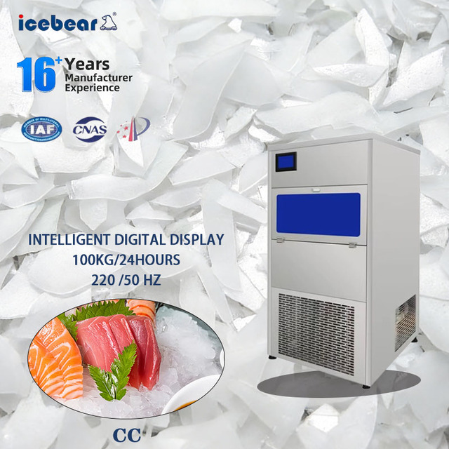 Best-selling Models 100kg Flake Ice Making Machine with Quick Ice Production and High Production Efficiency