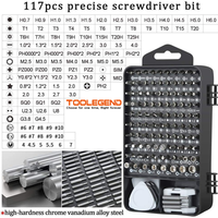 Jeu de tournevis de 138 pièces pour téléphone portable d'ordinateur et kit de réparation d'instruments de précision divers