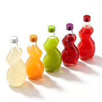 Bouteille en verre torsadée vide 250ml/350ml/500ml pour vin de prune, jus, vin de fruits, tequila, brandy avec bouchon à vis (rechargeable)