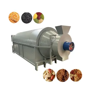 Automatic Roasting Machine Melon Seeds Drum Dryer Chestnut Peanut Drying Machine Biomass Wood Chip Pellet Sawdust Drum Dryer