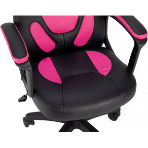Chaise de bureau rose bon marché, chaise junior, style gamer, chaise de course, en hauteur, pour enfants, étudiants, chaise de jeu rose - Product Image 6