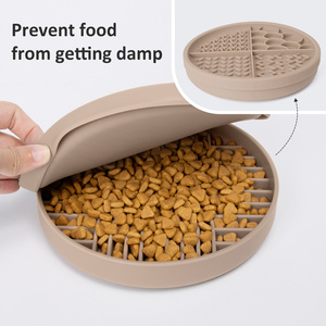 Thân Thiện Với Môi Silicone Chậm Trung Chuyển Liếm Mat Non-Slip Pet Bát Với Nắp Thực Phẩm Tương Tác Đồ Chơi Câu Đố Cho Chó Và Mèo - Product Image 5