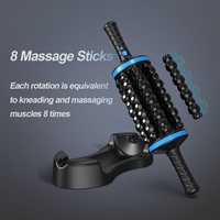 Martillo de Masaje 4 en 1 M Todo para Masaje Corporal en Brazos, Abdomen, Muslos, Espalda y Pies con 5 Niveles de Velocidad, Control de Tiempo y Potencia de 28W
