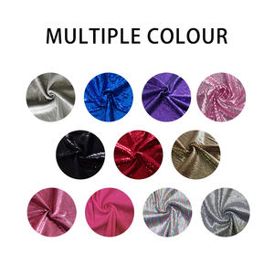 Haute Qualité Mode Sublimation Broderie Plat Chevauchement Partout <span class=keywords><strong>Rouge</strong></span> Rayures Sequin Tissu Pour Robes De Mariée - Product Image 6