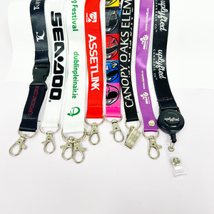 Lanière <span class=keywords><strong>plate</strong></span> de lanière de polyester de lanière de logo personnalisé rouge avec le logo - Product Image 3