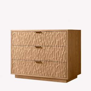 Mesita <span class=keywords><strong>de</strong></span> <span class=keywords><strong>Noche</strong></span> <span class=keywords><strong>de</strong></span> Madera Maciza Estilo Americano para Exportación; Gabinete <span class=keywords><strong>de</strong></span> Almacenamiento <span class=keywords><strong>de</strong></span> Roble Vintage con <span class=keywords><strong>Tres</strong></span> <span class=keywords><strong>Cajones</strong></span> y Detalles Tallados para Conjuntos <span class=keywords><strong>de</strong></span> Dormitorio - Product Image 1