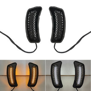 トレーサー フロント LED ウインドシールド ベント/トリム ライト フェアリング ベント トリム ブラック 2 レンズ ソフテイル ローライダー ST FXLRST 2022-2025用 - Product Image 5