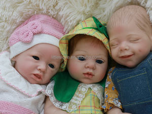 Kit de Muñeca <span class=keywords><strong>Reborn</strong></span> de 16 Pulgadas, Cuerpo Completo de Silicona Platino Sólida, Juguete Suave de Colección <span class=keywords><strong>con</strong></span> <span class=keywords><strong>Ojos</strong></span> Abiertos y <span class=keywords><strong>Cerrados</strong></span>, Pintado, Regalo para Niñas - Product Image 5