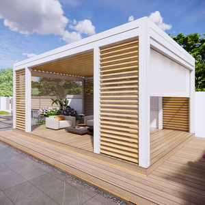 Pérgola de Aluminio de Lujo para Exteriores, Sistema de <span class=keywords><strong>Louvre</strong></span> Motorizado con Control Remoto, Impermeable y Resistente al Viento, para Jardín, Patio o Pabellón - Product Image 4