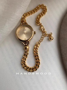 <span class=keywords><strong>Montre</strong></span>-bracelet <span class=keywords><strong>de</strong></span> style vintage français, <span class=keywords><strong>luxe</strong></span> léger, cadran circulaire doré exquis, petite taille, élégante et haut <span class=keywords><strong>de</strong></span> gamme - Product Image 4