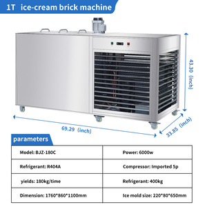 Bing <span class=keywords><strong>Ya</strong></span> 300-2000kg piastra in acciaio inossidabile macchina industriale cubo raffreddato a vento nucleo motore in mattoni di ghiaccio a temperatura singola - Product Image 4