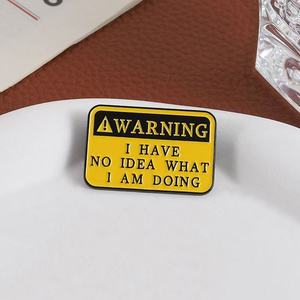 Lettere di avvertimento non ho Idea <span class=keywords><strong>che</strong></span> sto facendo spille/distintivi divertenti in metallo smaltato - Product Image 3