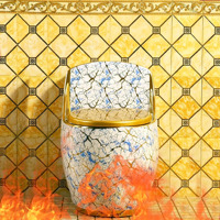 WC monobloc en céramique doré de luxe pour salle de bain, à poser au sol