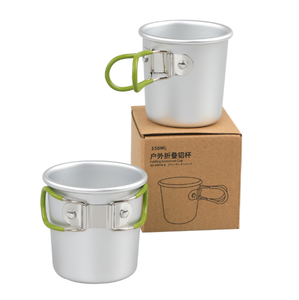 150ml Customizable Aluminum Mugs with Folding Handle Water <b>Boiler</b> Pot - Product Image 4