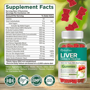 Gummies Détoxifiantes et Réparatrices pour le Foie, Complément au Chardon-Marie avec NAC, Acide Alpha-Lipoïque, Pissenlit, Curcuma pour Antioxydant - Product Image 2