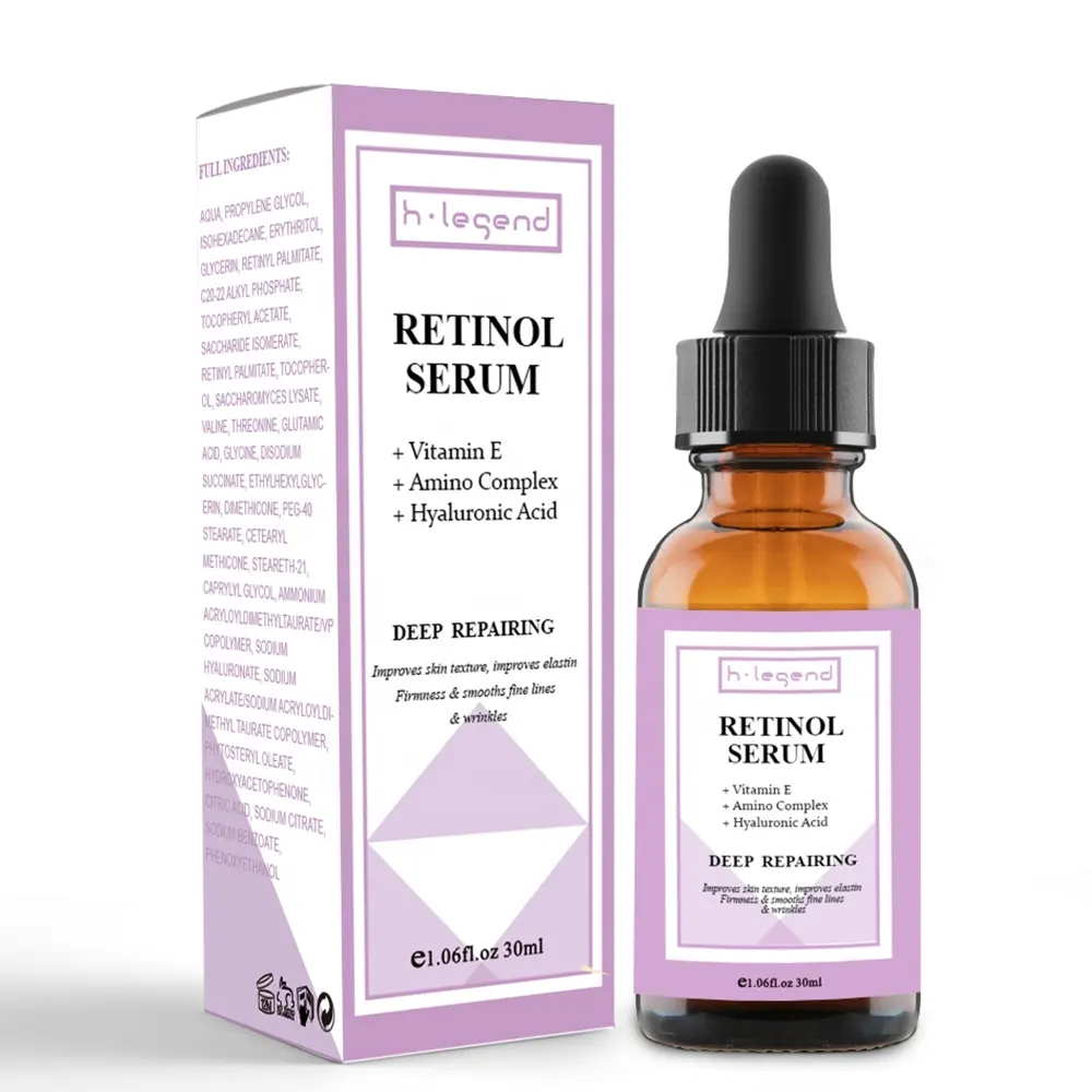 Label privé Beauté Corée Sérum cosmétique à la vitamine A Complexe anti-âge antioxydant anti-rides Bakuchiol Sérum pour le visage rétinol