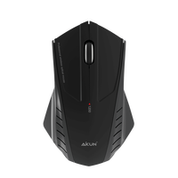 Ratón Óptico Inalámbrico AIKUN 2.4G de Gran Tamaño para Oficina, 2 Pilas AAA, 3 Botones, 800/1200/1600DPI, Dongle USB y Ranura, Plug and Play