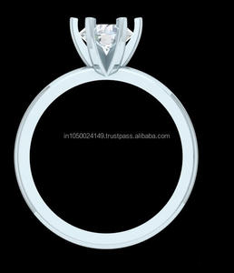 แหวนเพชรหกแฉกสำหรับคอลเลคชั่นสไตล์วินเทจคลาสสิกแหวนเพชร18K ทองคำขาว14K ทองไม่เหมือนใครวันครบรอบ - Product Image 3