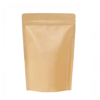 Sac de pochettes d'emballage Doypack en papier kraft brun refermable thermoscellable pour le stockage des aliments avec fenêtre transparente