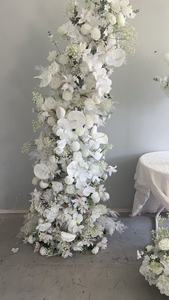 Arche de mariage blanche en vrac MTY, toile de fond commerciale en tissu de soie écologique de haute qualité pour événements de mariage de grande envergure (7-8 pieds) - Product Image 5