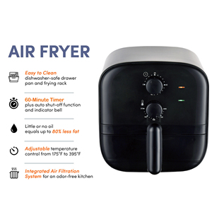Offre Spéciale 650W 1L <span class=keywords><strong>2L</strong></span> 2.5 litres friteuse à Air numérique domestique électrique, mini friteuse à Air profond - Product Image 2