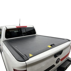 Couverture de benne pour Navara, pick-up <span class=keywords><strong>4x4</strong></span> pour Nissan Navara Frontier NP300 D40 D22, type rigide noir, volets roulants - Product Image 3