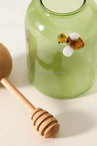 Pot à miel en verre borosilicate 3D moderne personnalisable avec couvercle, plusieurs couleurs, pour la cuisine ou comme cadeau - Product Image 4