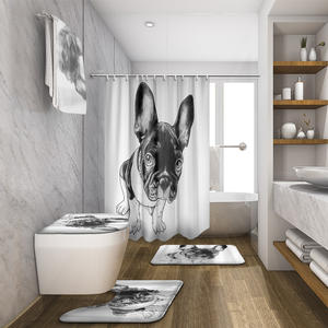 <span class=keywords><strong>Rideau</strong></span> de douche lavable en polyester, lunettes de soleil, chien, <span class=keywords><strong>baignoire</strong></span> de plongée sous-marine, images, décoration de salle de bains - Product Image 3